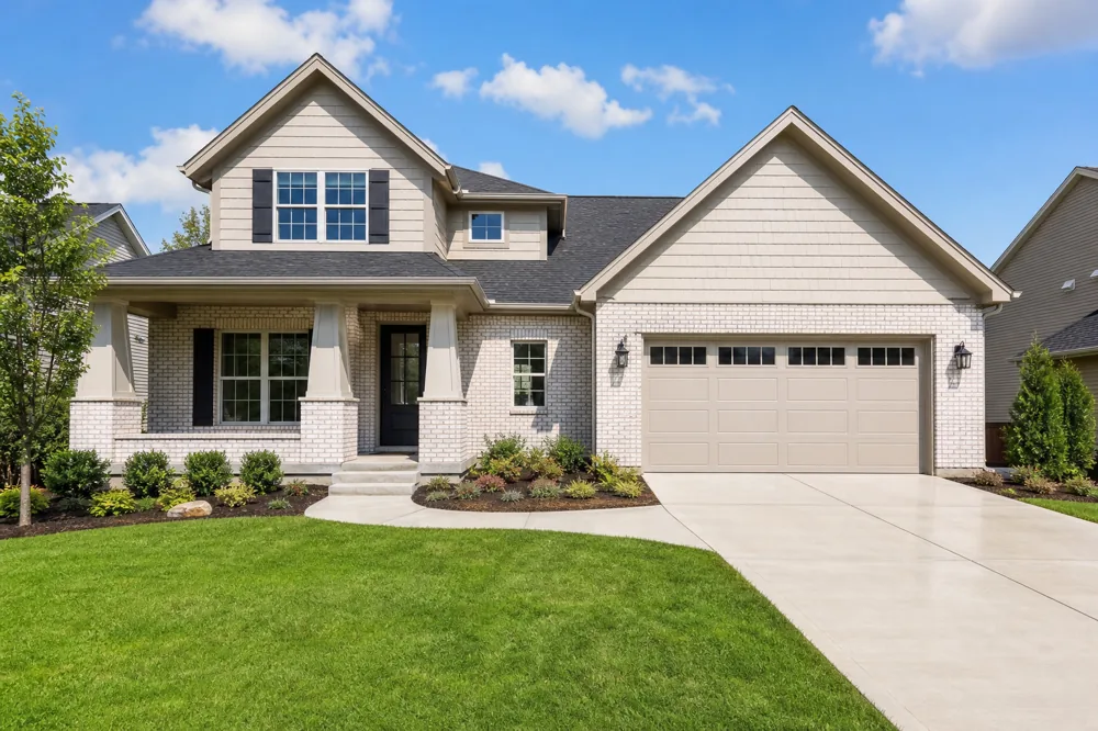 Freshly cleaned, spotless suburban home exterior in Kokomo